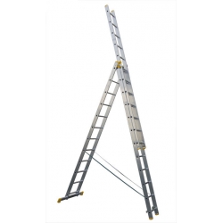 Drabina aluminiowa - 3 elementy x 12 szczebli. - WYNAJEM
